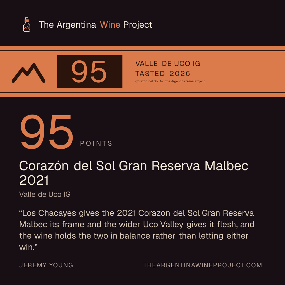 Square card for Corazón del Sol Gran Reserva Malbec 2021