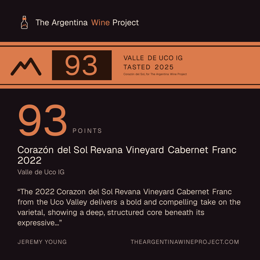 Square card for Corazón del Sol Revana Vineyard Cabernet Franc 2022