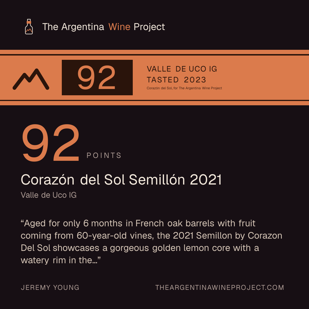 Square card for Corazón del Sol Semillón 2021